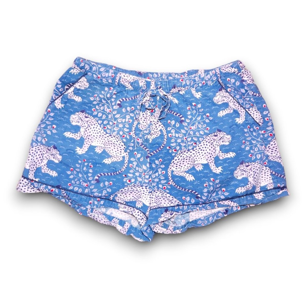 Anthropologie PRINTFRESH Bagheera Snow Leopard Shortie PJ Shorts